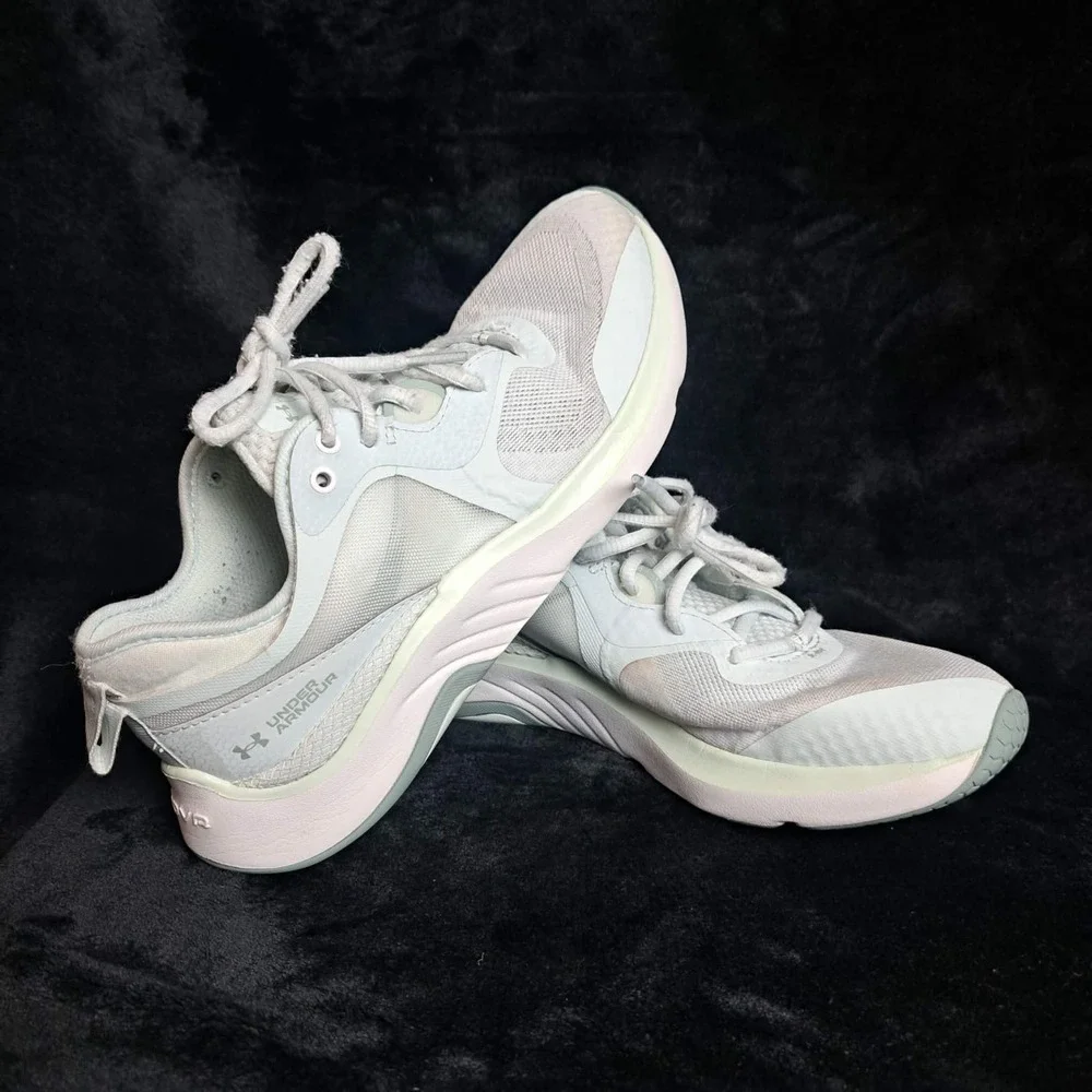 Under Armour HOVR‎ Women's Size 8 Blue White Running Shoes Sneakers.
